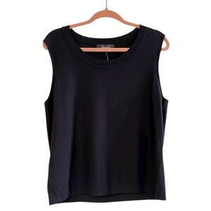 JONES WEAR CHARLESTON BRUSHED KNIT TANK TOP BLACK SIZE XL NEW WITH TAGS